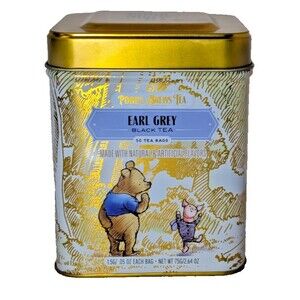 Pooh's Brews Tea Earl Grey 50 Black Tea Bags Winnie the Pooh Collector Tin Box